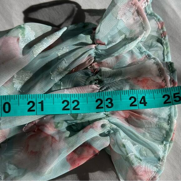 Babydoll MilkMaid Romantic Crop top Chiffon Floral Smock… - Picture 12 of 14
